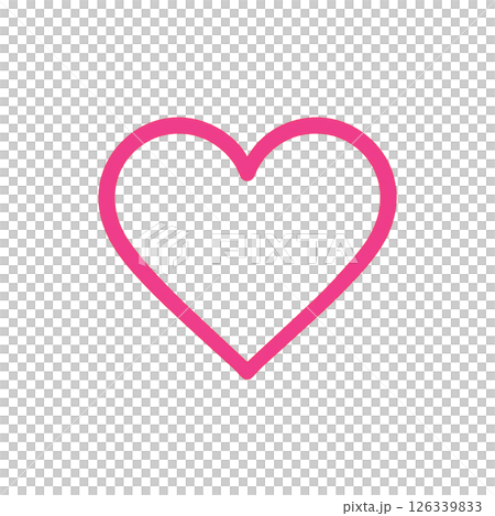 ミニマルハートアイコン／Minimal Magenta Heart Icon 126339833
