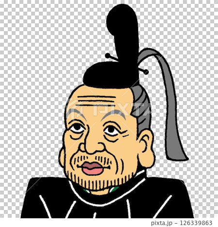 Deformed color illustration of Tokugawa Ieyasu Deformed color illustration of Tokugawa Ieyasu 126339863