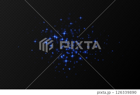 Blue sparkling stars, shiny particles light effect, transparent flying stardust texture Blue sparkling stars, shiny particles light effect, transparent flying stardust texture 126339890