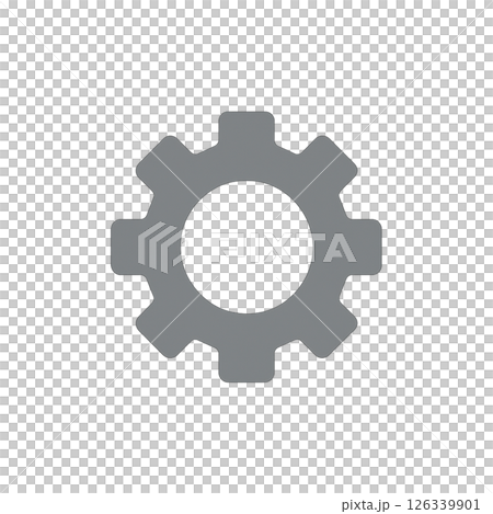 Minimal Gray Gear Icon 126339901