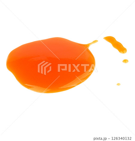 Chili sauce isolated on white background splash 126340132