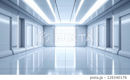 《AI画像》未来的な白い空間 126340176