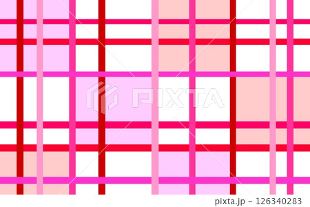 格子模様　幾何学模様　四角形　オレンジ色　ピンク 126340283