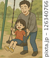 ブランコで遊ぶ親子 126340766