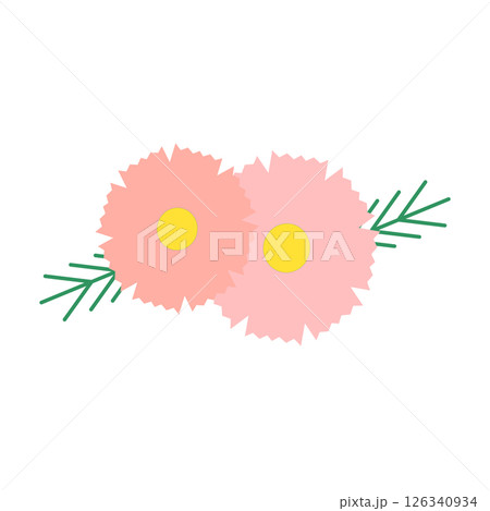 ピンク色のコスモスの花のアイコン ピンク色のコスモスの花のアイコン 126340934