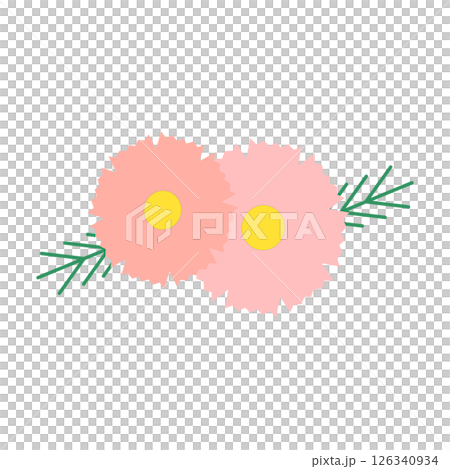 粉紅色波斯菊花圖標 126340934