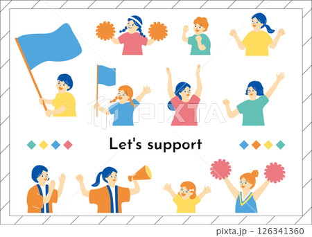 一生懸命応援する人達 一生懸命応援する人達 126341360