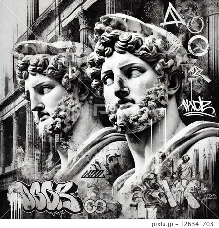 Echoes of Antiquity in Urban Ink 126341703