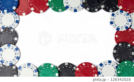 《AI画像》カジノチップのフレーム素材 《AI画像》カジノチップのフレーム素材 126342028