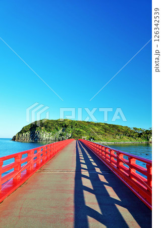 福井県　青空と海の雄島 126342539