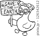 Save the Earth Goose Illustration 126342612