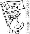 Love Our Earth Goose Illustration 126342639
