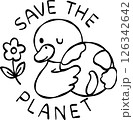 Caring Goose with Planet Clipart 126342642
