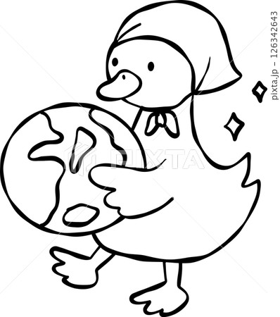 Save the Planet Goose Illustration Save the Planet Goose Illustration 126342643