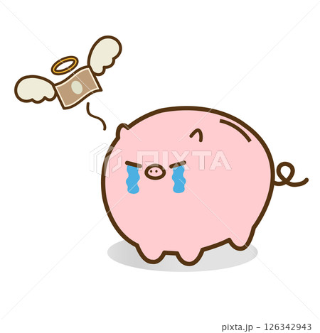 お札が消えて泣くかわいいブタの貯金箱 ピギーバンク お札が消えて泣くかわいいブタの貯金箱 ピギーバンク 126342943
