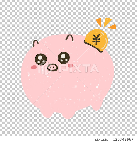 手繪存錢罐，錢多就開心的存錢罐 126342967