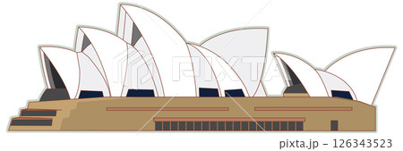 Iconic Opera House Vector Illustration 126343523