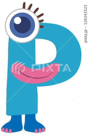 Playful Monster Alphabet Letter P Illustration Playful Monster Alphabet Letter P Illustration 126343525