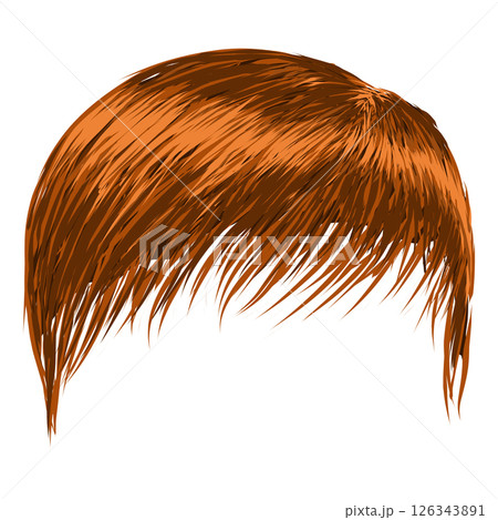 Illustration of brown hair style for men Illustration of brown hair style for men 126343891