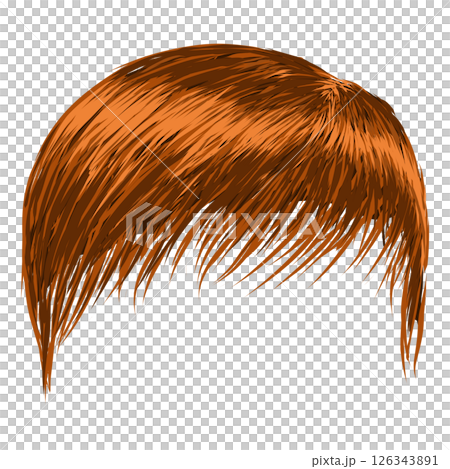 Illustration of brown hair style for men Illustration of brown hair style for men 126343891