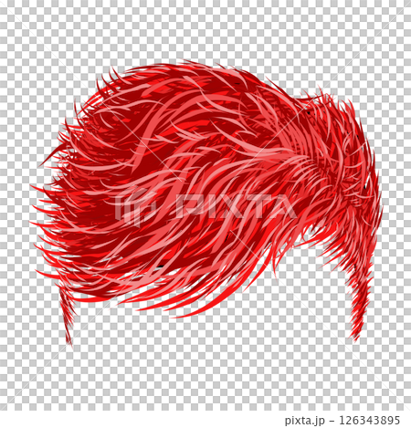 Illustration of a red hair style for men Illustration of a red hair style for men 126343895