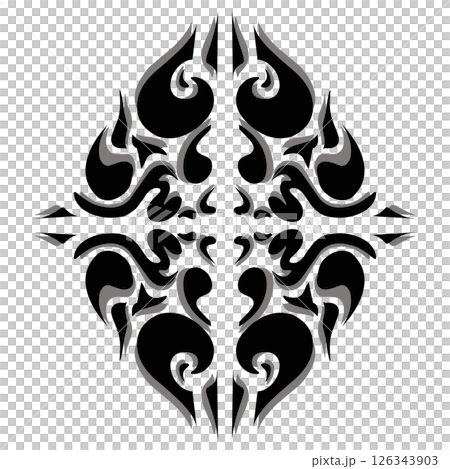Black tribal image illustration 126343903