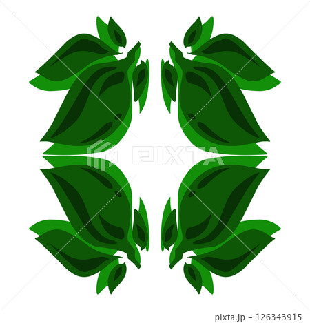 Illustration of a green leaf Illustration of a green leaf 126343915