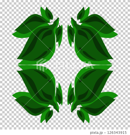 Illustration of a green leaf Illustration of a green leaf 126343915