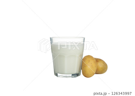 PNG, Potato milk, isolated on white background 126343997