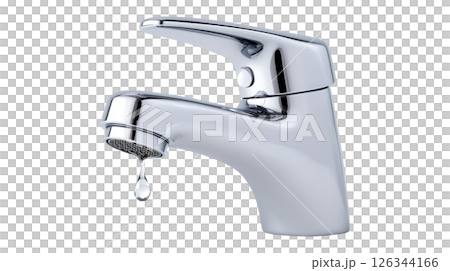 Modern plumbing fixture featuring streamlined design 126344166
