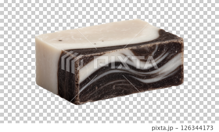 Artisanal body soap with natural color layering 126344173