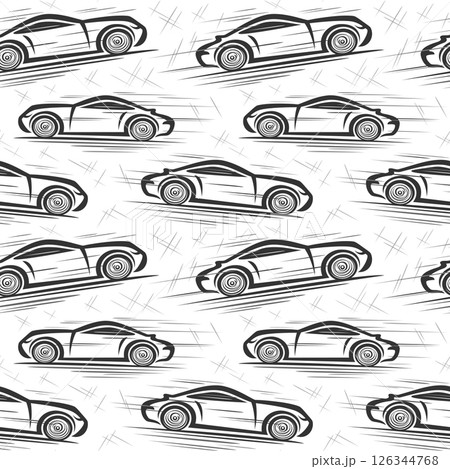 Vector Sport Cars seamless pattern 126344768