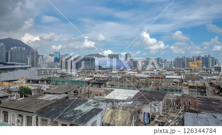 May 18 2025 the Urban Rooftops Contrasting High Rise Apartments 126344784