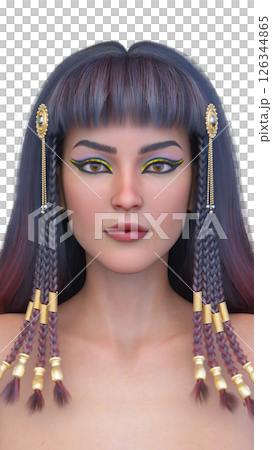 克莉奧佩特拉化妝的女人 126344865