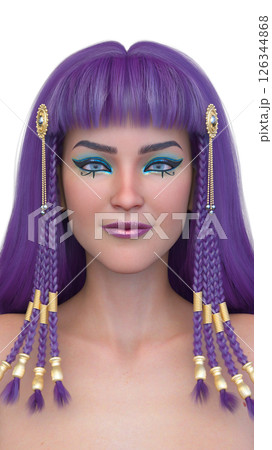 クレオパトラメイクの女性 クレオパトラメイクの女性 126344868