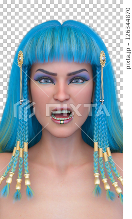クレオパトラメイクの女性 クレオパトラメイクの女性 126344870