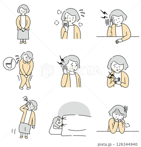 女性の更年期の心身の不調セット 女性の更年期の心身の不調セット 126344940