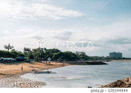 View of Sanur beach in Bali, Indonesia 126344944
