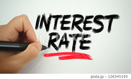IR Interest Rate - amount of interest due per period, as a proportion of the amount lent, deposited, or borrowed, acronym text concept with marker. 126345193