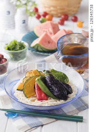 夏野菜そうめん 126345738