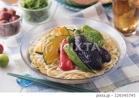 夏野菜そうめん 126345745