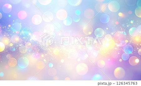 《AI画像》カラフルな光の玉ボケ 126345763