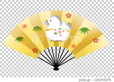 午 年賀状 縁起物 アイコン 午 年賀状 縁起物 アイコン 126345876