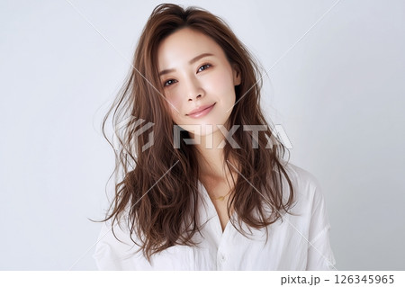 美しい肌の30〜40代女性イメージ「AI生成画像」 126345965
