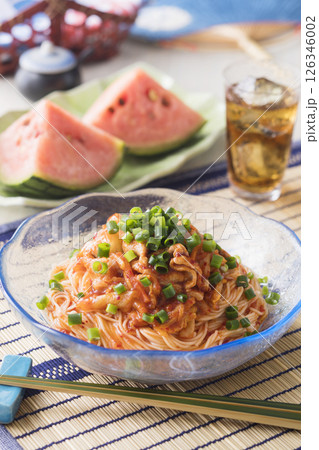 豚キムチそうめん 豚キムチそうめん 126346002