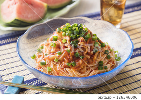 豚キムチそうめん 豚キムチそうめん 126346006