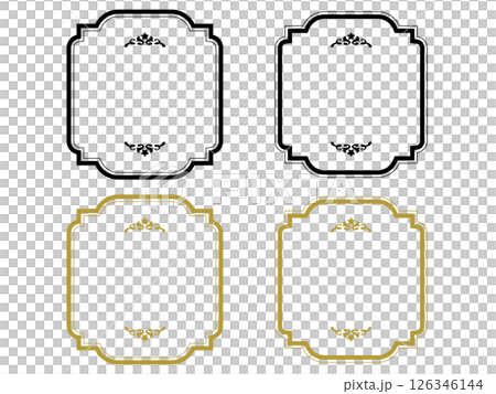 アンティークな星のフレーム〜ブラックとゴールド〜 アンティークな星のフレーム〜ブラックとゴールド〜 126346144