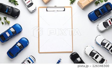 《AI画像》たくさんのミニカーのフレーム素材 《AI画像》たくさんのミニカーのフレーム素材 126346300