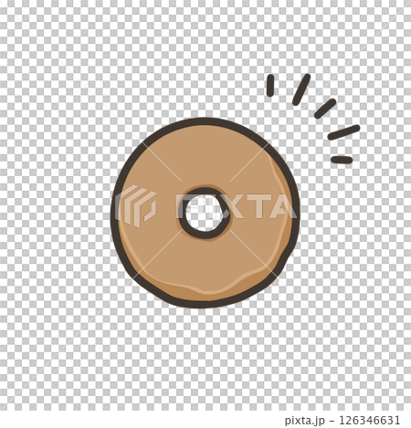 Simple illustration of a donut 126346631