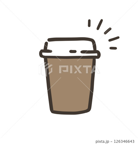 ドリンクカップのシンプルなイラスト ドリンクカップのシンプルなイラスト 126346643